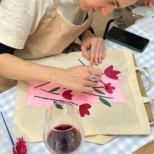 Taller Pintar Tote Bag Pinta Tu TOTE BAG FRIDA Neón • The Art Wine